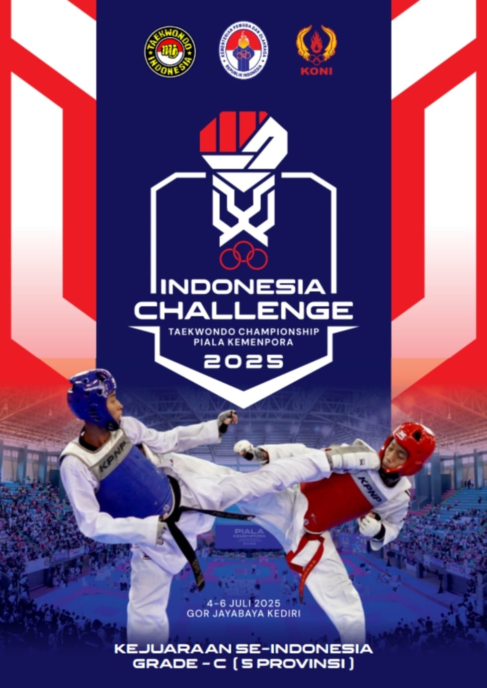 Ajang Pertarungan Prestasi Taekwondo di Tanah Air Taekwondo Indonesia Dojang BAJRA 501 MADIUN
